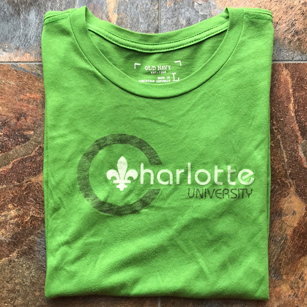 💚Charlotte University slub T-shirt💚